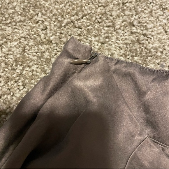 Lily Silk Gray Slip Skirt - Picture 3 of 6
